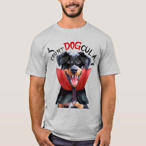 Beauceron Vampire Dog Funny Halloween T_Shirt