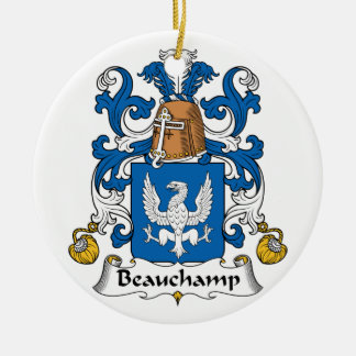 Beauchamp Family Crest Ceramic Ornament