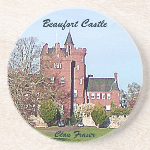Beaufort Castle  Clan Fraser Sandstone Coaster
