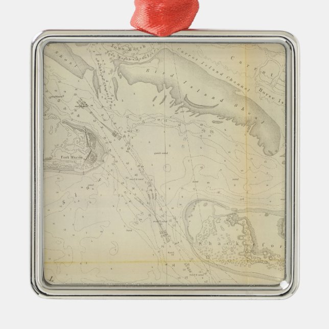 Beaufort Harbor, NC Metal Ornament (Front)