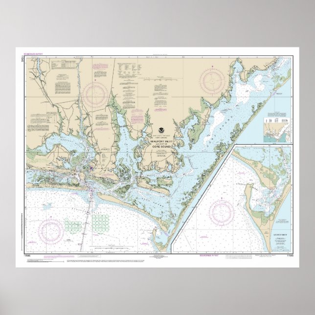 Beaufort Inlet and Part of Core Sound Chart (Front)