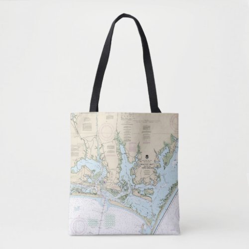 Beaufort Inlet and Part of Core Sound Chart Tote Bag