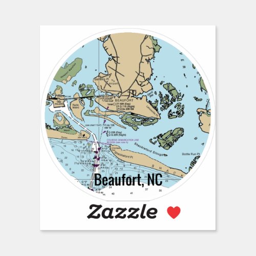 Beaufort NC Chart Sticker