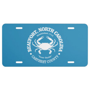 Beaufort NC (crab) License Plate