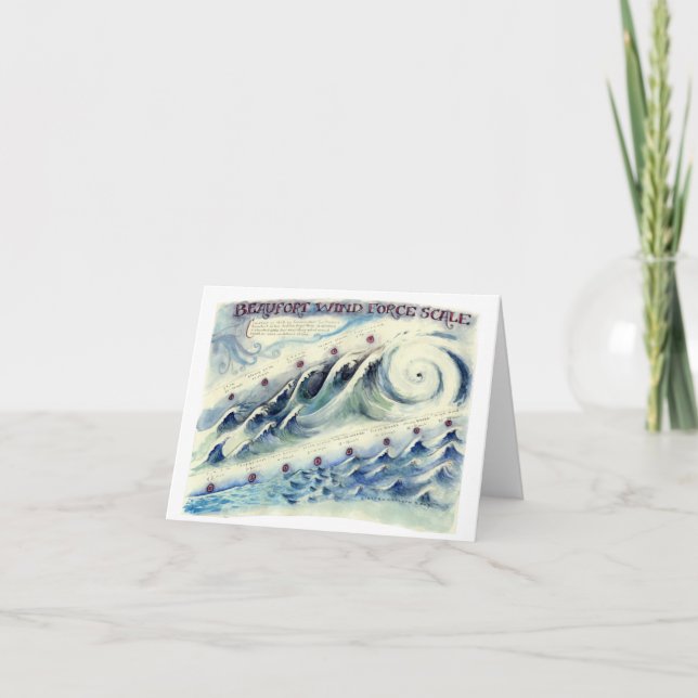 Beaufort Wind Force Scale Card (Front)
