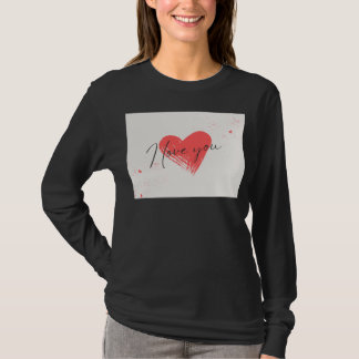 beauitful tshirt  i love you deagin blacl seevle.