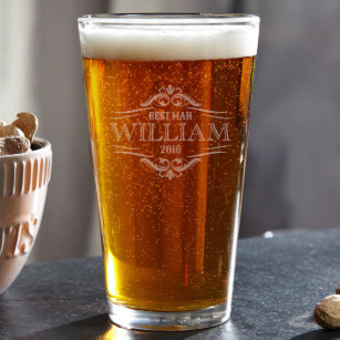 Beauitfully Engraved Wilshire Pint Glass