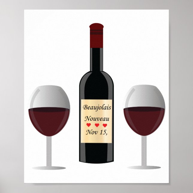 Beaujolais Nouveau Day. Emar Design Poster (Front)