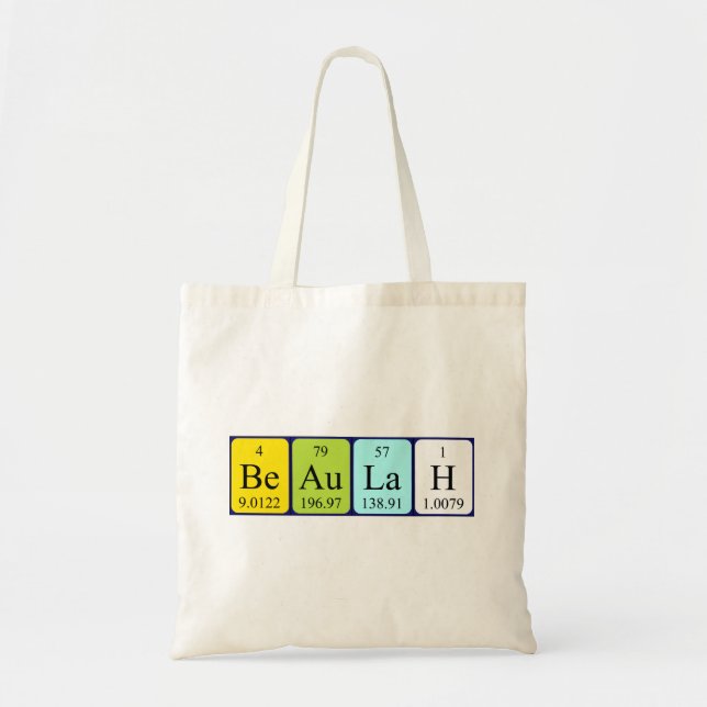 Beaulah periodic table name tote bag (Front)