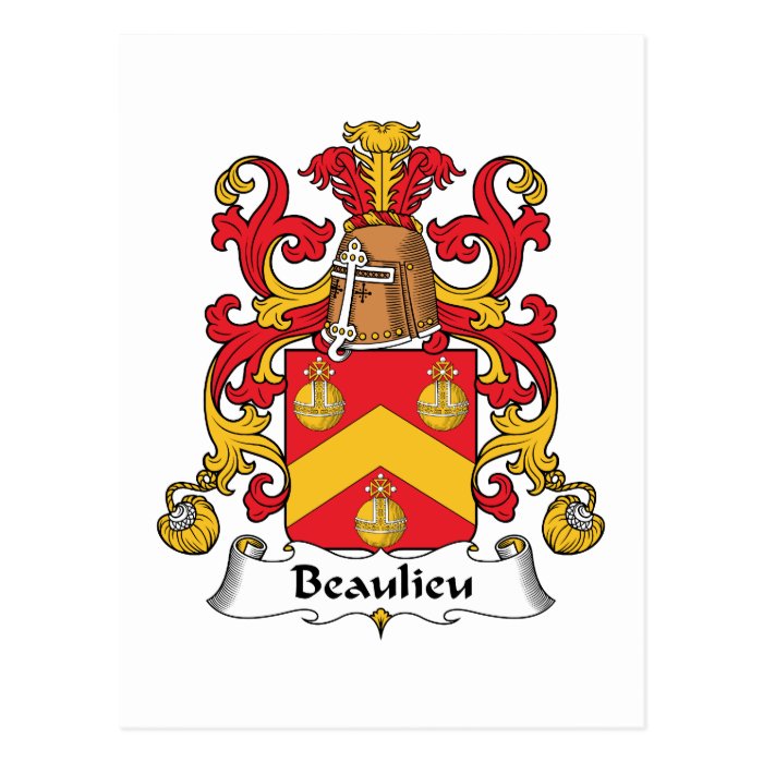 Beaulieu Family Crest Post Card