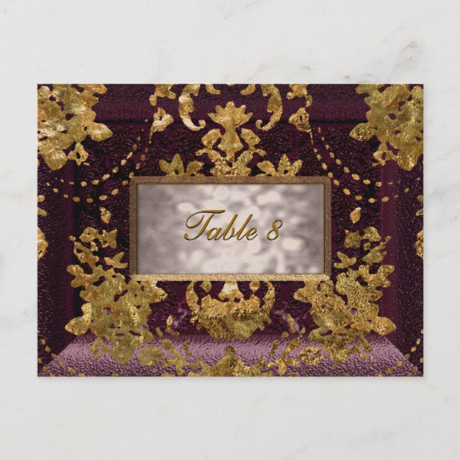 Beaumanoir Paige Victorian Table Number Card (Front)