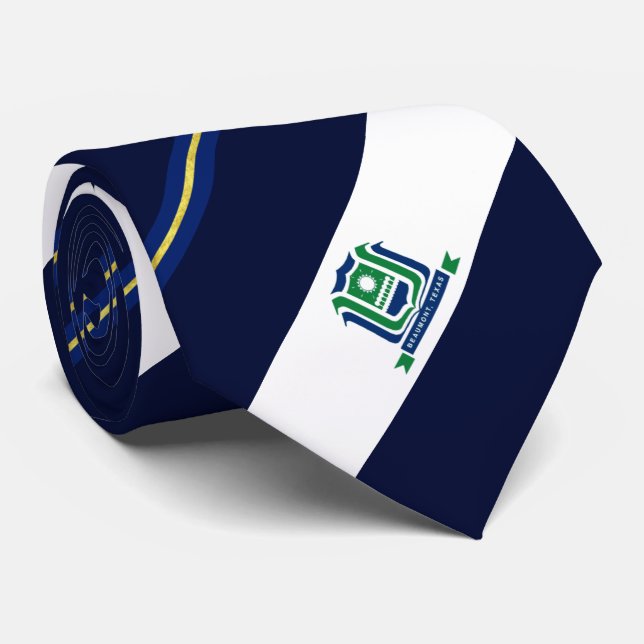 Beaumont (Texas) city flag Neck Tie (Rolled)