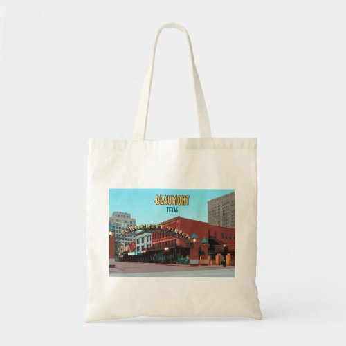 Beaumont Texas Downtown Crockett Street Vintage Tote Bag
