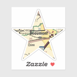 Beaumont TX Map Sticker