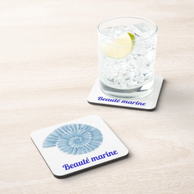 Beauté marine beverage coaster (Right Side)
