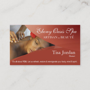 Beauté Salon Day Spa Massage Therapy Aromatherapy Business Card