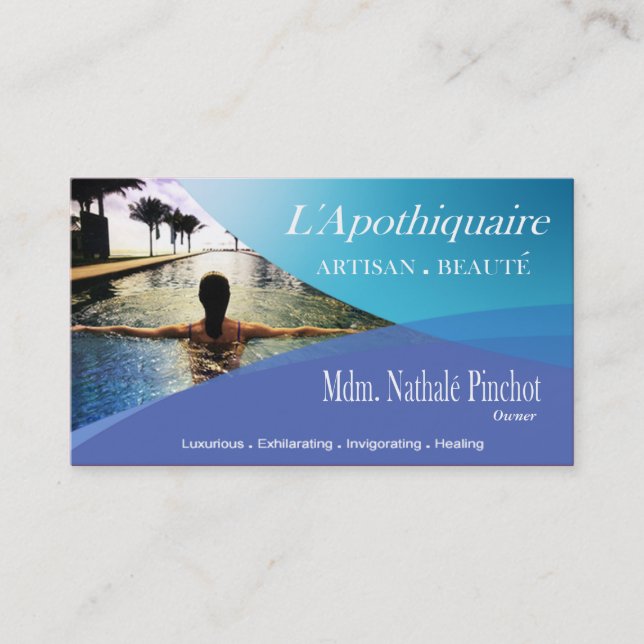 Beauté Salon Day Spa Massage Therapy Aromatherapy Business Card (Front)