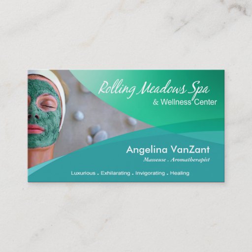 Customizable Beauté Salon Day Spa Massage Therapy Aromatherapy Business Cards