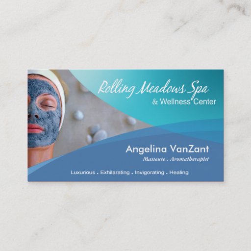 Customizable Beauté Salon Day Spa Massage Therapy Aromatherapy Business Card Templates