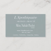 Beauté Salon Day Spa Massage Therapy Aromatherapy Business Card (Back)