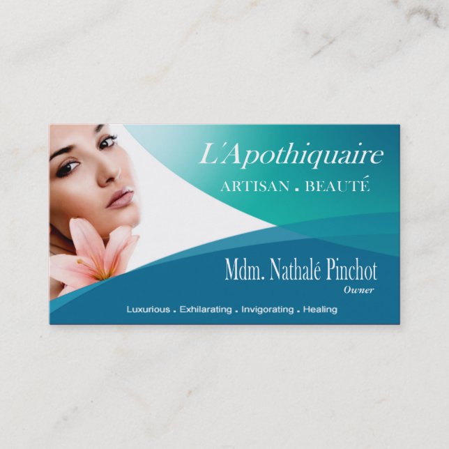 Beauté Salon Day Spa Massage Therapy Aromatherapy Business Card (Front)