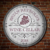 Beauteous Barrel Chardonnay Wine Cellar Sign (Front)