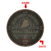 Beauteous Barrel Chardonnay Wine Cellar Sign (Design)
