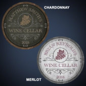 Beauteous Barrel Chardonnay Wine Cellar Sign (Colors)