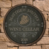 Beauteous Barrel Chardonnay Wine Cellar Sign (Front)