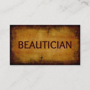 Beautician Antique Brushed Business Card