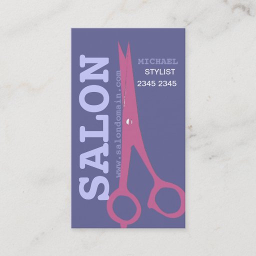 Customizable Beautician Beauty Salon Elegance Modern Scissors Business Cards