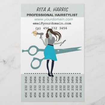 Beautician Beauty Salon Hairstylist  Hairdresser Flyer by 911business at Zazzle