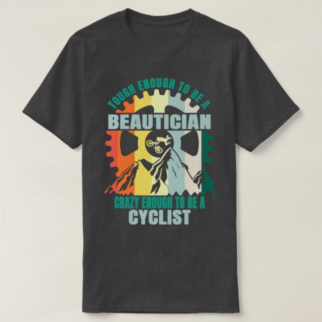 Beautician Biker Design T-Shirt (Design Front)