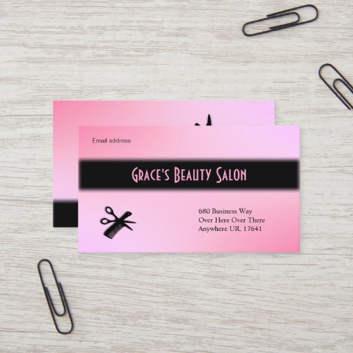 Customizable Beautician Business Card