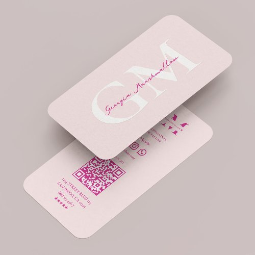 Beautician Cosmetologist Lashes Makeup Artist Pink Business Card