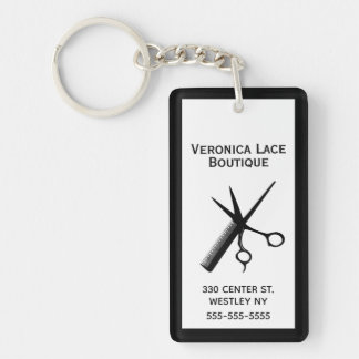 Beautician Crisp White Keychain