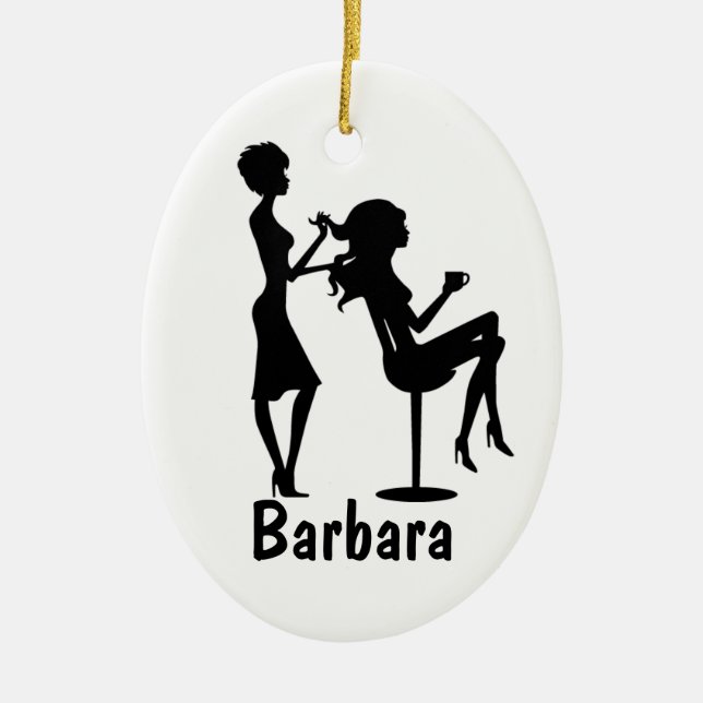 Beautician Customized Ceramic Ornament (Front)