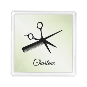 Beautician Design Apple Green Acrylic Tray