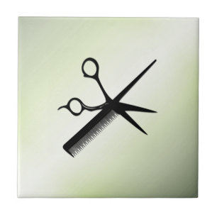 Beautician Design Apple Green Ceramic Tile
