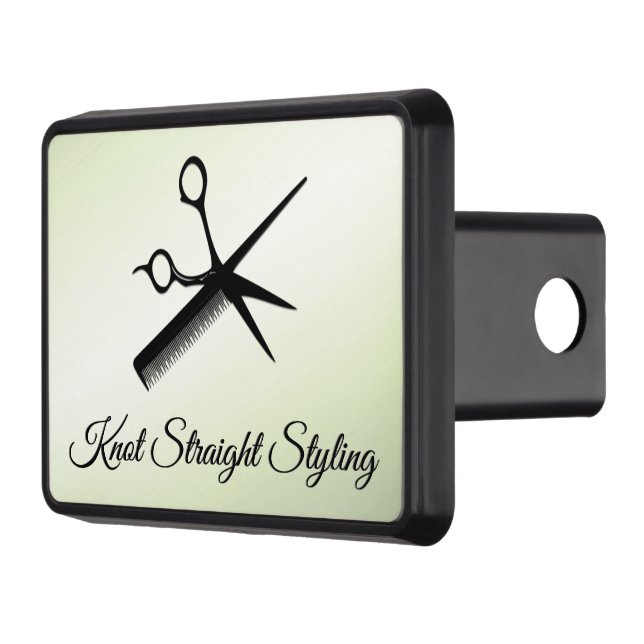 Beautician Design Apple Green Hitch Cover (Left)