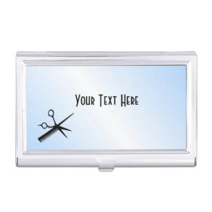 Beautician Design Blue Business Card Case