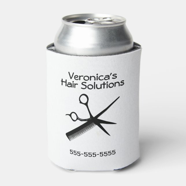 Beautician Design Business Salon Can Cooler (Can Front)