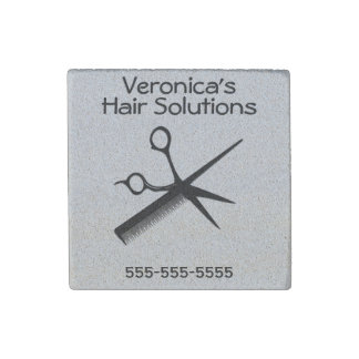 Beautician Design Business Salon Stone Magnet