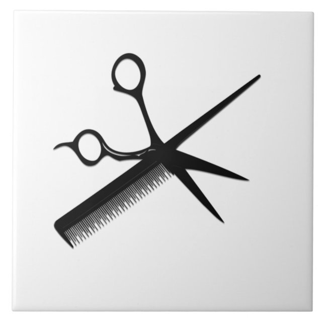 Beautician Design Ceramic Tile (Front)