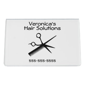 Beautician Design Desk Business Card Holder