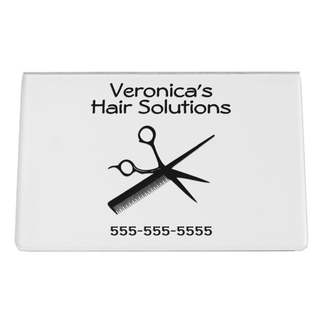 Beautician Design Desk Business Card Holder (Back)