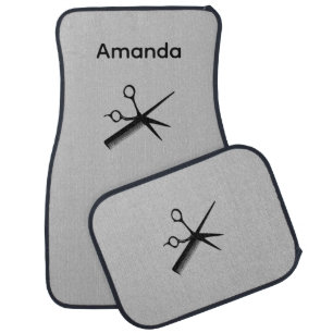 Beautician Design Personal Name Car Floor Mat