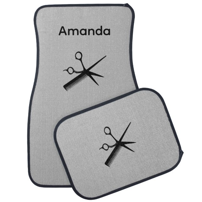 Beautician Design Personal Name Car Floor Mat (Set)