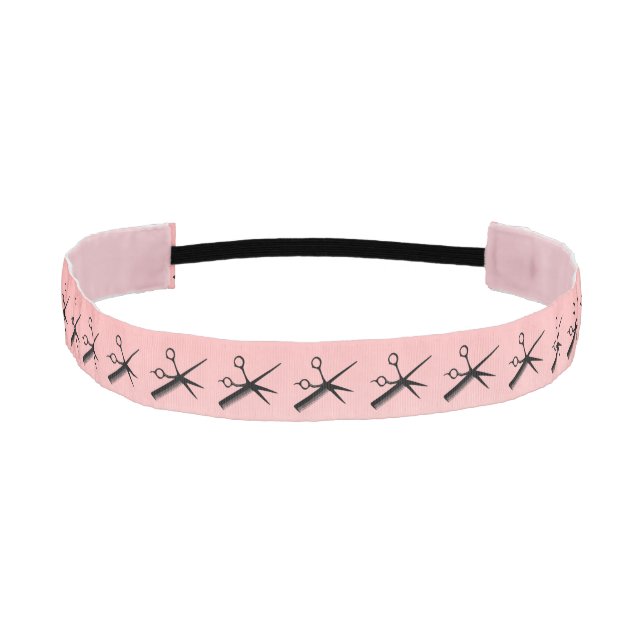 Beautician Design Pink Athletic Headband (Front)