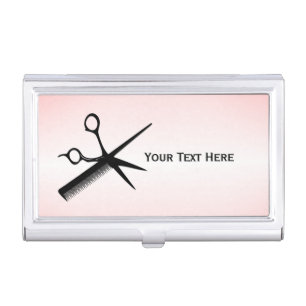 Beautician Design Pink Business Card Case
